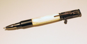 Allywood Creations Allywood Creations Black Bolt Action Rifle, Deer Antler Pen